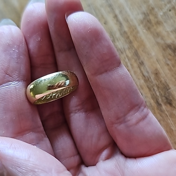 18k / 750 karat yellow solid gold wedding band ring - Picture 3 of 7